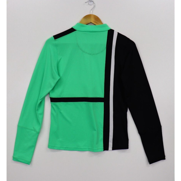 Bolle Tennis Golf Women's Long Sleeve Athletic Top Size Medium Black Green White - Picture 2 of 9